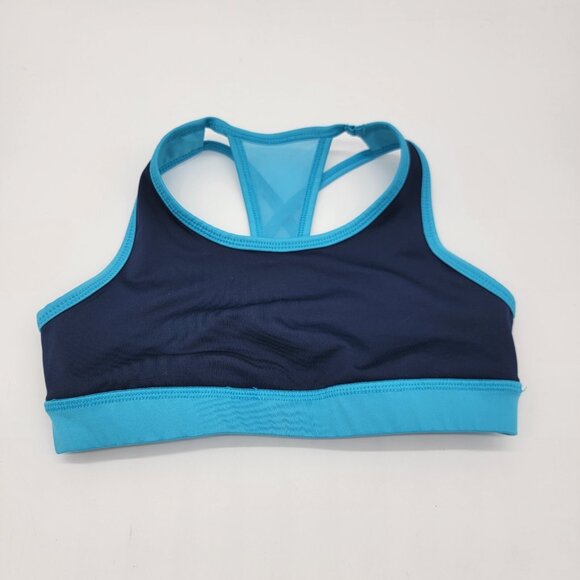 Avia Sports Bra Juniors Navy‎ Teal Sports Bra Size M 7/8 EUC - Picture 1 of 3
